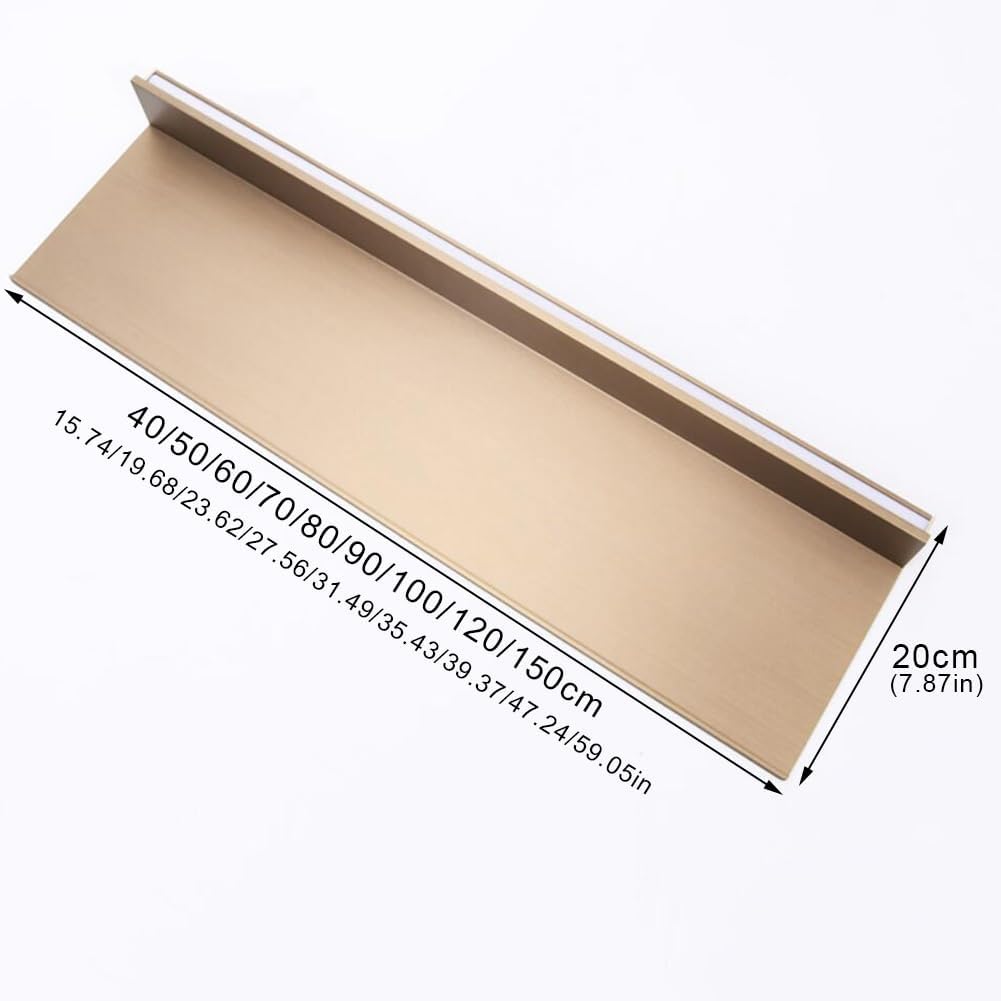 Floating Display Shelf With Built-in Illuminated LED Light And Transformer, Metal Wall Mounted Light-Emitting Bookshelf, Wall Decor, Lighted Display Stand ( Color : Black , Size : 1PCS-40x20cm )