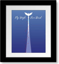 Free Bird Classic Rock Song Music Quote - Inspired Print Artwork Celebration Poster Art Home Decor Retirement Gift (14'L x 11'W, Print with Frame and Mat)