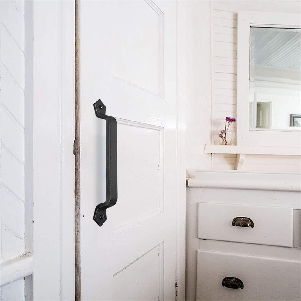 2 Pcs 11 Inch Sliding Barn Door Handle Vintage Heavy Duty Pull Set for Gate Kitchen Furniture Cabinet Closet Drawer Screws Inclu