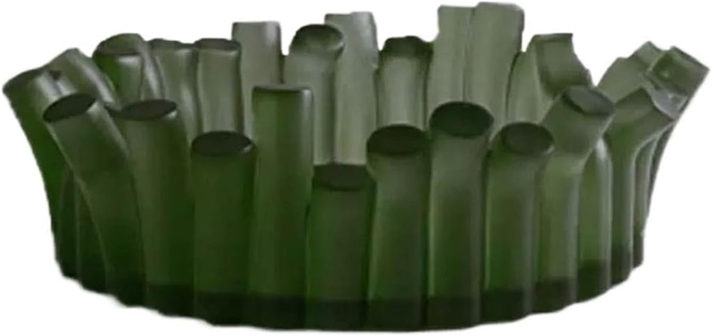 Creative Minimalist Fruit Bowl, Unique Composite Resin Plate Tray - Elegant Home Table Decoration & Storage Organizer(Green)