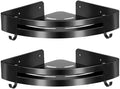 Corner Shower Caddy Bathroom Shelves, Bathroom Shelf, Triangle Towel Shower Storage Rack, Black Corner Shelves, Wall Mounted Aluminum Holder, No Drill Organizer（Black