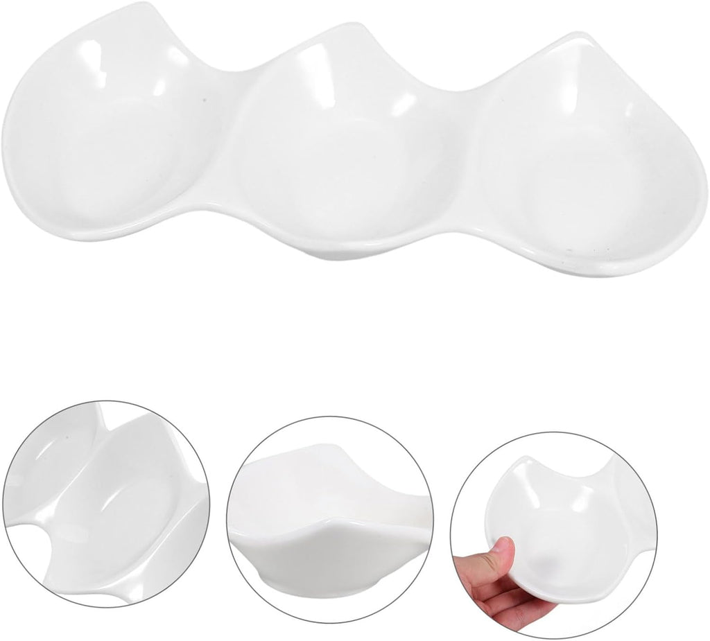 Luxshiny 5 Pcs Sauce Dipping Plate Ceramic Sauce Serving Bowl Large Serving Bowls for Banchan Dishes