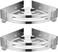 Corner Shower Caddy Bathroom Shelves, Bathroom Shelf, Triangle Towel Shower Storage Rack, Black Corner Shelves, Wall Mounted Aluminum Holder, No Drill Organizer（Silver