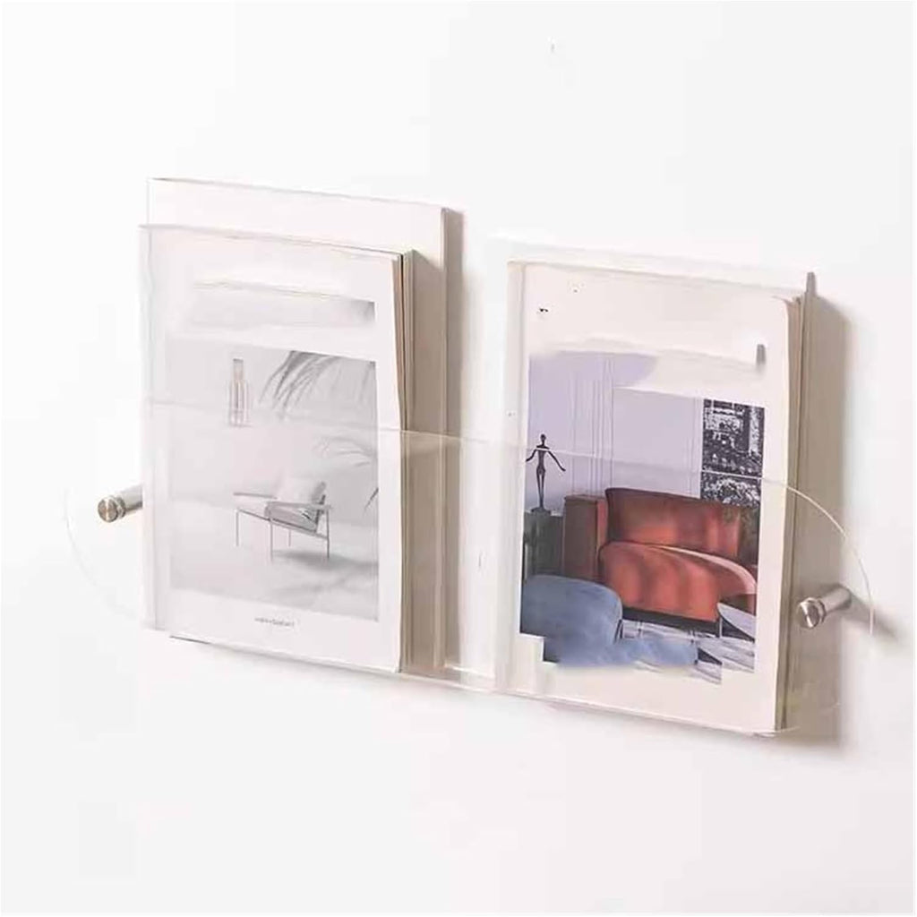 Wall Shelves, Acrylic Floating Wall Shelf, Wall Mounted Bookshelf Bathroom Storage Rack Display Storage Box with Rounded Corners (Color : Clear, Size : 110cm/43.3in)