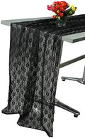 VDS Table Runner Lace Runner for Wedding Reception Party Table Decoration 27 x120 Inch (Pack of 15 Black)