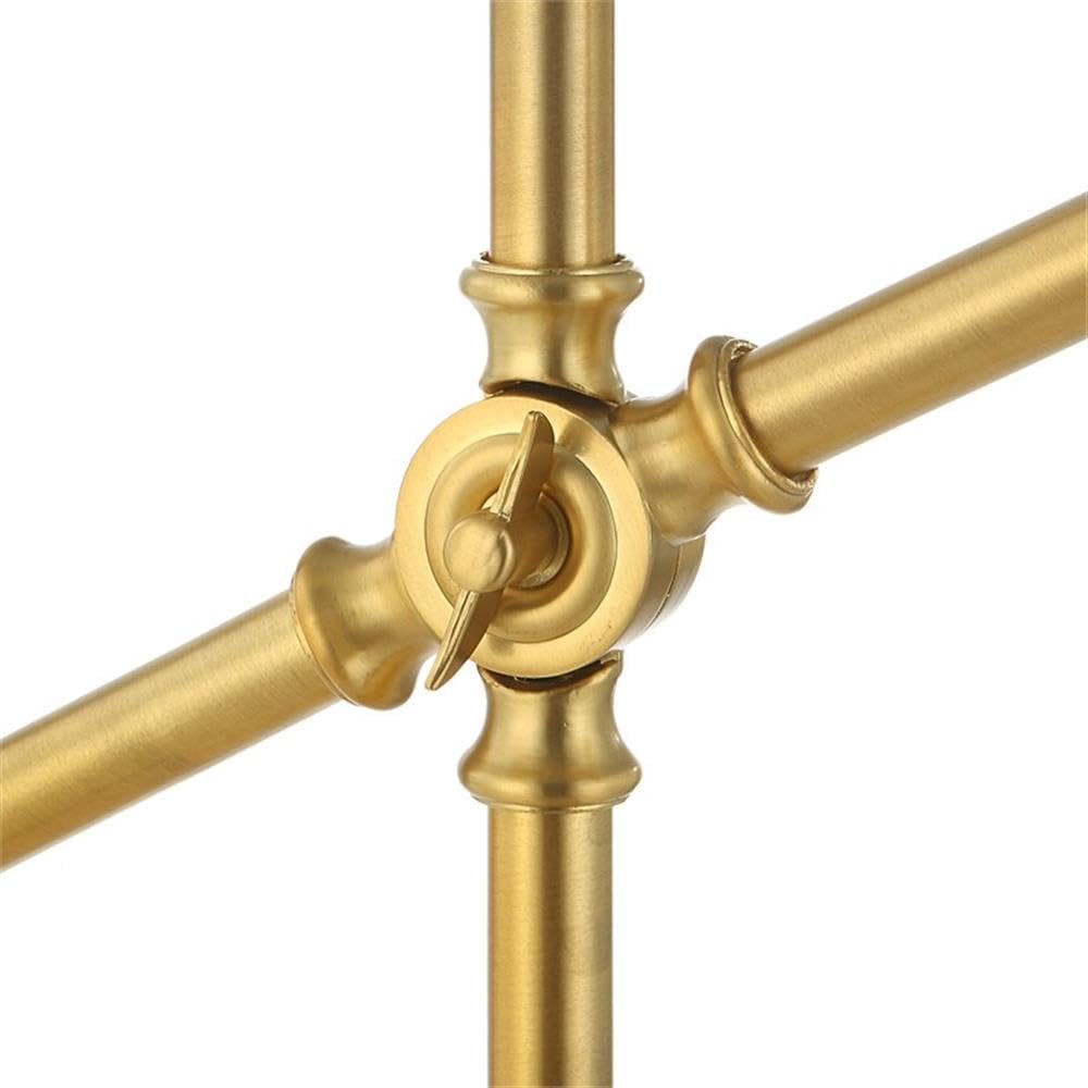 BOWERY HILL 1-Light Coastal Metal Desk Lamp, Cylinder Shade, Brushed Gold Finish, Adjustable Arm, Contemporary Transitional Style, 24.5' H x 25.75' W x 7.5' D, Functional Lighting for Home Office or