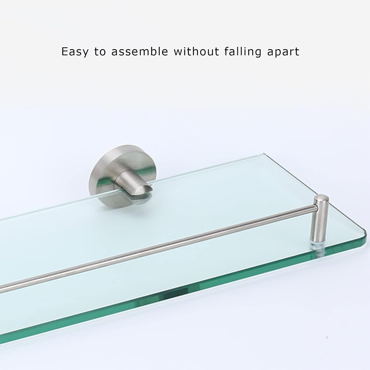 Bathroom Shelves Bathroom Glass Shelf Glass Shower Shelf Wall Mounted, with Polished Chrome Bracket for Shampoo, Conditioner, Liquid Soap, and Facial Cleanser Bathroom Furniture