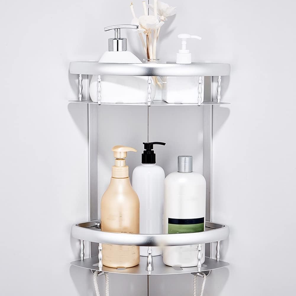 Floating Shelves Shower Caddy Bathroom Shelf Wall Mounted Bathroom Storage Shelf Set Triangle Corner Bracket Towel Bar Rack Roller Paper Holder Tissue Box Toilet Brush