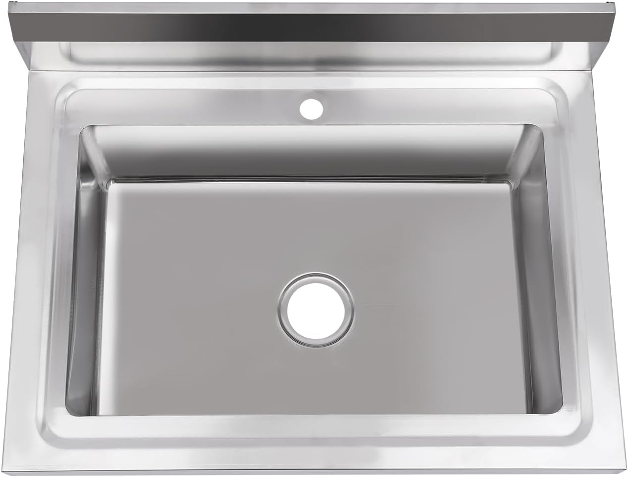 Commercial Stainless Steel Sink, Cold & Hot Water Double Basin Triple Utility Wash Sink, 360° Rotation and Double Layer Filter, Used for Garages, Laundry Room, Kitchen, Restaurant, Farm, Backyard