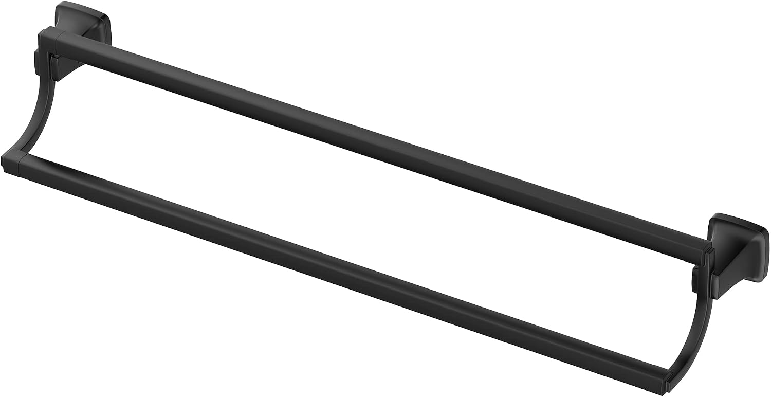 American Standard 7353224.243 Townsend Double Towel Bar, Matte Black