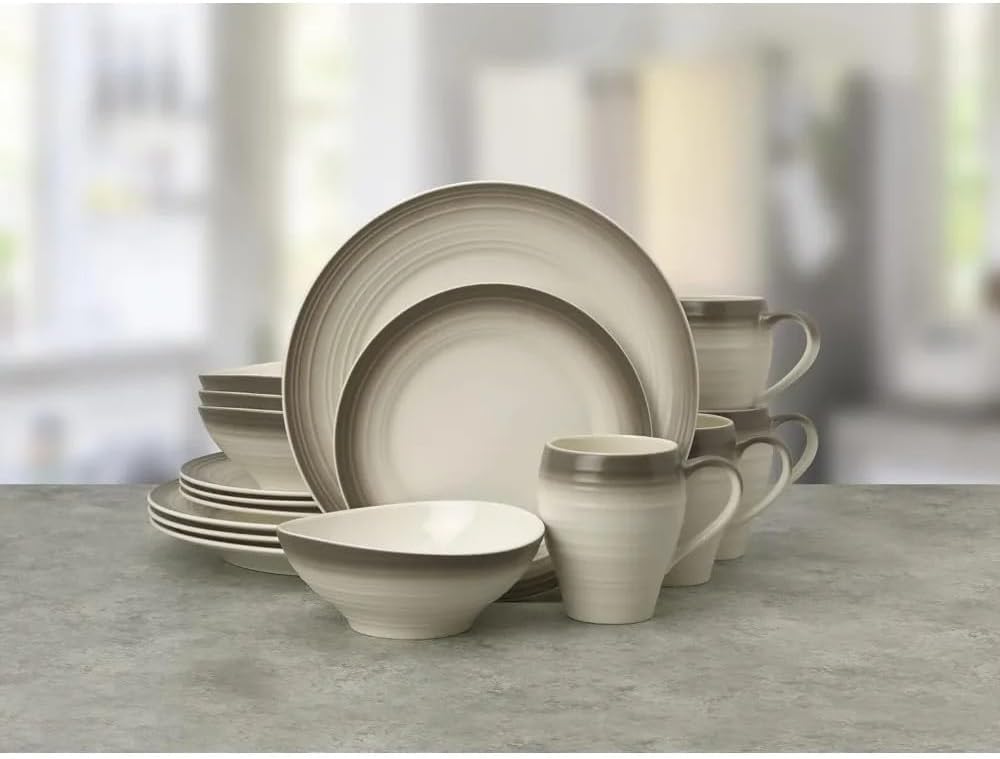 Ceramic 16-Piece Dinnerware Set Service for 4 Tableware of Plates Dinner Sets Plate Dish Bar