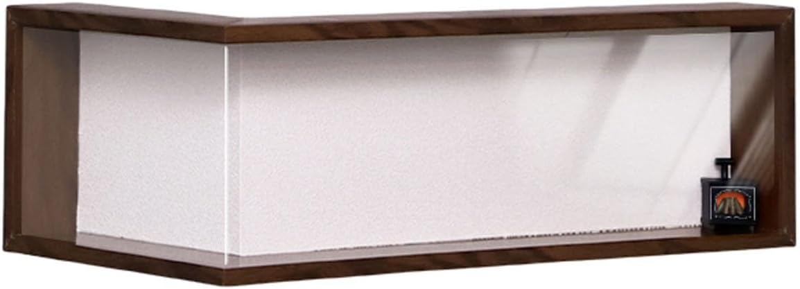 Wall Mounted Corner Shelf - Floating Shelves Save Space with Light Corner Display Shelf Stand Dustproof Storage, Heavy Duty Floating Shelves with LED Lights