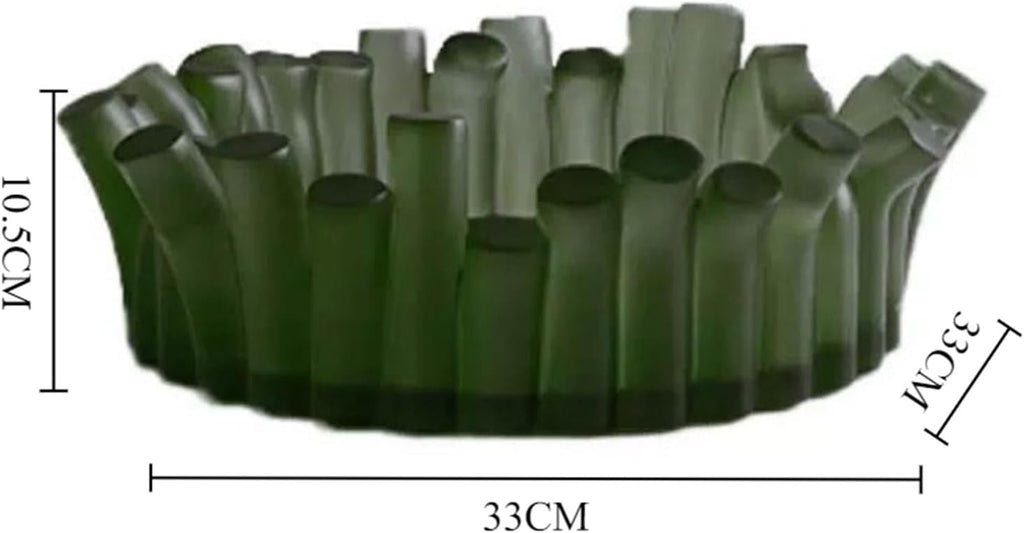 Creative Minimalist Fruit Bowl, Unique Composite Resin Plate Tray - Elegant Home Table Decoration & Storage Organizer(Green)