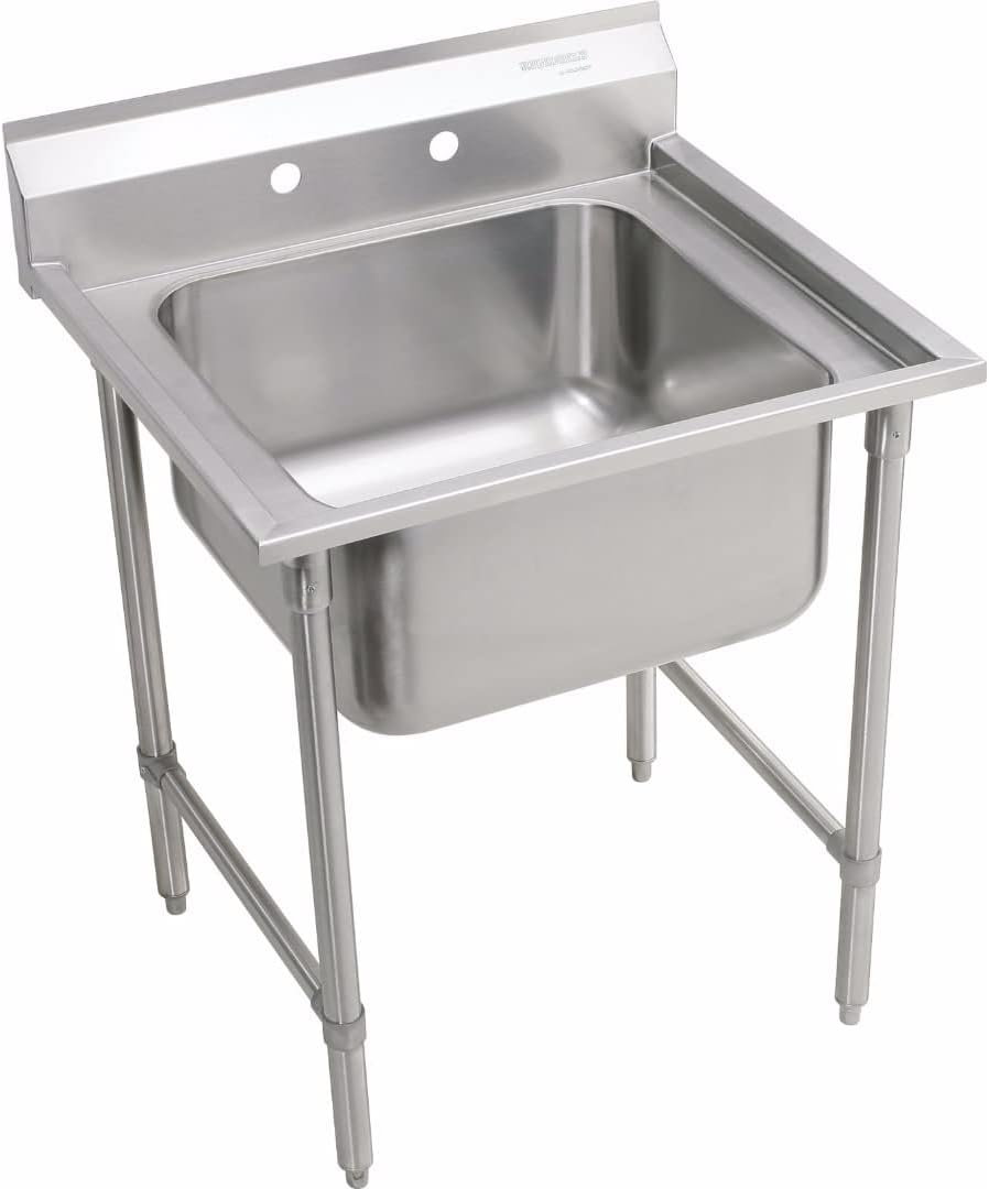 Elkay MN90356 92-1/2' x 27-1/4' Floor Mount Triple Compartment Scullery Sink