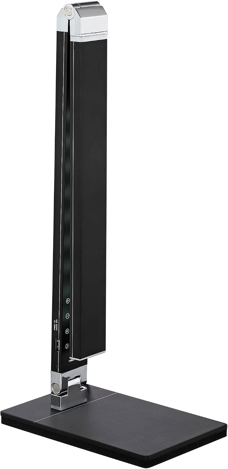 360 Lighting Jett Modern Desk Table Lamp 16 1/2' High with USB Charging Port and Nightlight LED Black Aluminum Touch On Off Dimmer for Bedroom House Bedside Nightstand Home Office Reading