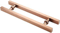 Rose Gold Handle,Door Hardware Heavy Duty Stainless Steel Square Tube Door Pull Handle/Glass Door Handle/Barn Door Sliding Handrail