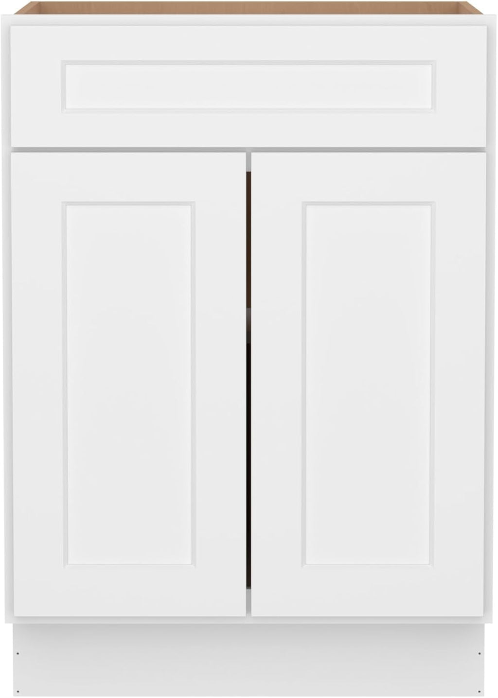 Furinno Shaker Drawer Base Kitchen Cabinet with 2-Doors, Ready to Assemble, 24 D x 24 W x 34.5 H, White