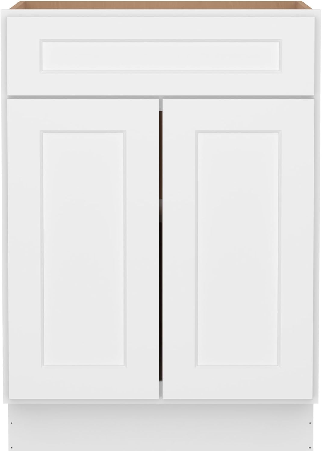 Furinno Shaker Drawer Base Kitchen Cabinet with 2-Doors, Ready to Assemble, 24 D x 24 W x 34.5 H, White