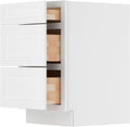 Furinno Shaker Drawer Base Kitchen Cabinet with 3-Drawers, Ready to Assemble, 24 D x 21 W x 34.5 H, White