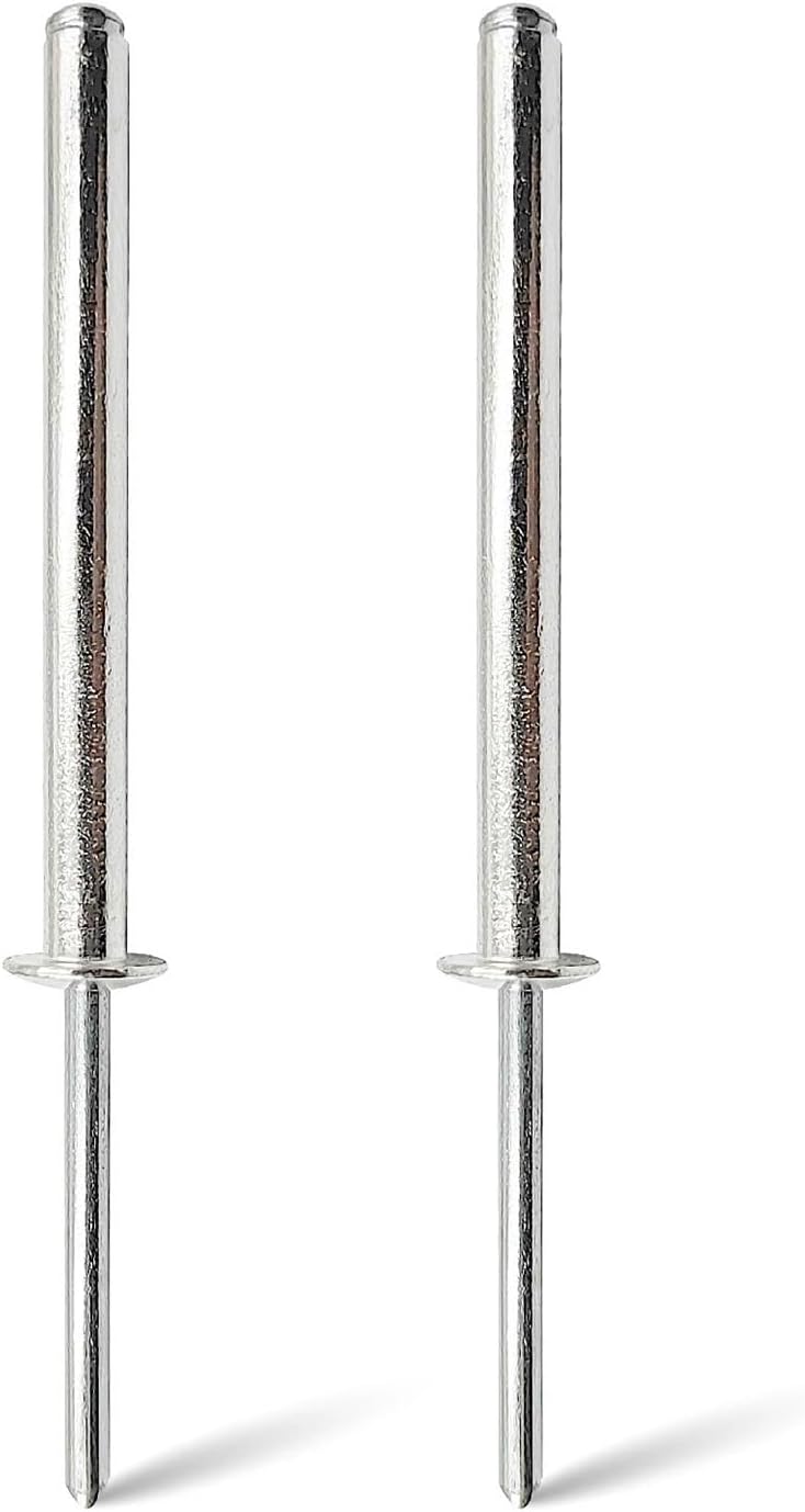 Pop Rivets 20Pcs Aluminium Dome Head Steel Shank Mandrel Super Long Special Blind Rivets 4.8mm For Leather Metal Wood(4.8x60mm)