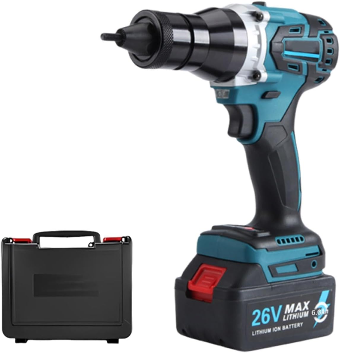Assembly Nutsert Cordless Riveting Guns, Brushless Automatic Riveter with 6600mah Battery, Pop Rivet Insert Installation Tool for Aluminum & Stainless Rivet Nuts(6.6Ah)