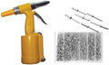 Pneumatic Hydraulic Air Riveter Pop Rivet Gun Tool PLUS 1000pc Rivet Assortment,Jikkolumlukka