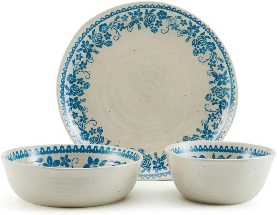 12-Piece Dinnerware Set Serving Ware Kitchen Dish Dinner Plates Ceramic Tableware