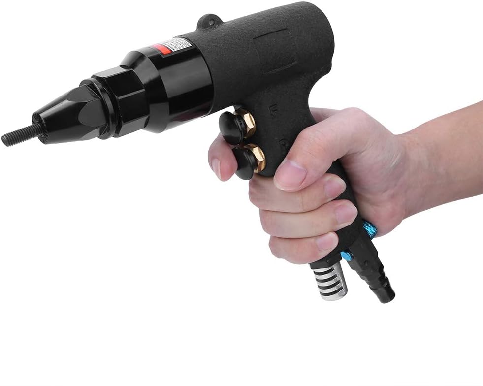 Rivet Gun - Rivet Nut Tool Kit, Pop Rivet Gun, Stainless Steel Rivets, Thread-Screw Design, Energy-Efficient Air Power, Non-Slip Handle, Metal Sheet & Automotive Use
