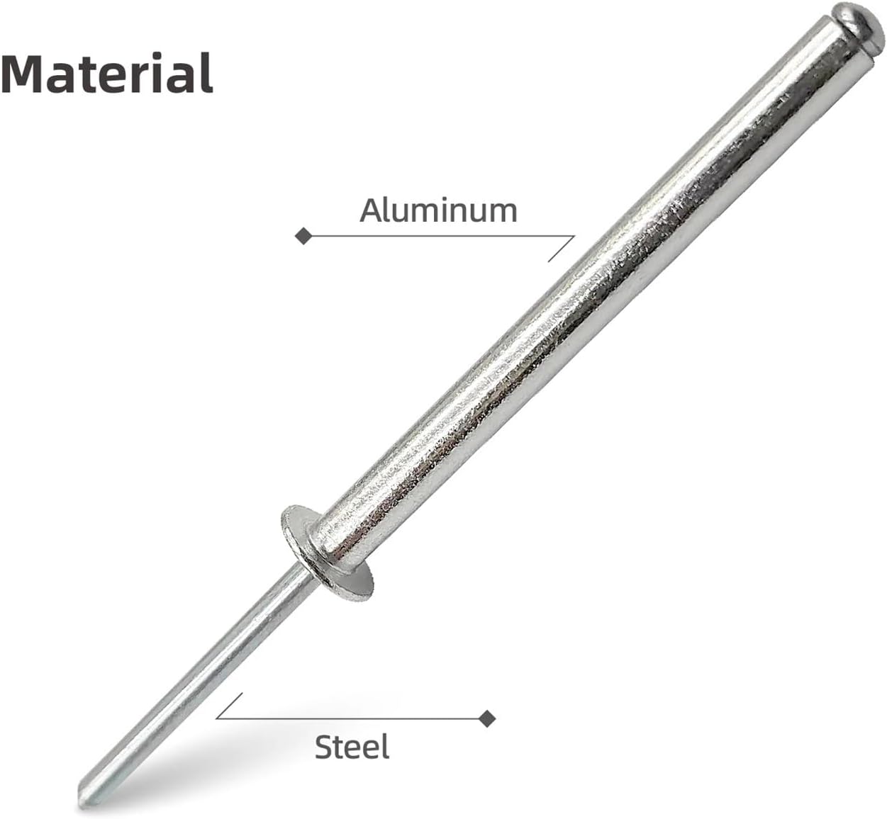 Rivets, Blind Pop Rivet, Aluminium Rivets Silver 3.2-4.8mm Grip Pack of 30/50 Pcs Dome Head(3.2x30mm,30Pcs)