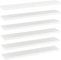 Floating Shelves for Wall, 35.4 inches Wall Mounted Rustic Wood Shelves for Bathroom, Living Room, Bedroom and Kitchen,Books,Room Decor - White,Set of 6