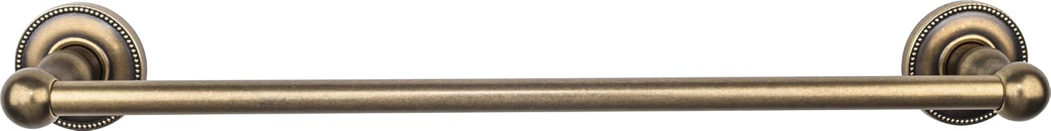 Top Knobs ED6BSND Bath Edwardian Collection 18 Inch Single Towel Bar with Smooth Backplate, Brushed Satin Nickel Finish