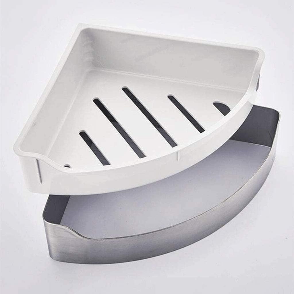 Shower Corner Shelf Wall Mounted Bathroom Storage Stainless Steel Satin Nickel