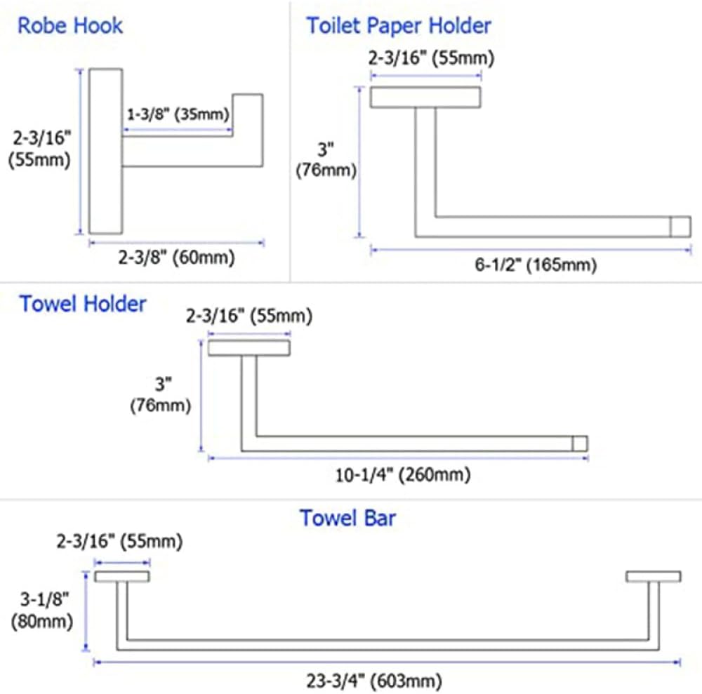 Bathroom Hardware 304 Stainless Steel Chrome Towel Rack Toilet Paper Holder Liquid Soap Holder Towel Bar Toilet Accessories Sets,CS 4 Suit kit.