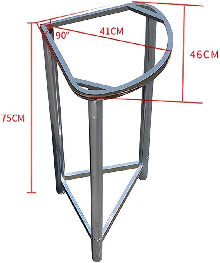 Free Standing Kitchen Sink, Triangular Stainless Steel Sink, Utility Single Bowl Sink with Bracket and Drain Kit, Easy to Clean, for Indoor Garage Backyard,Silvera-46x41x75cm