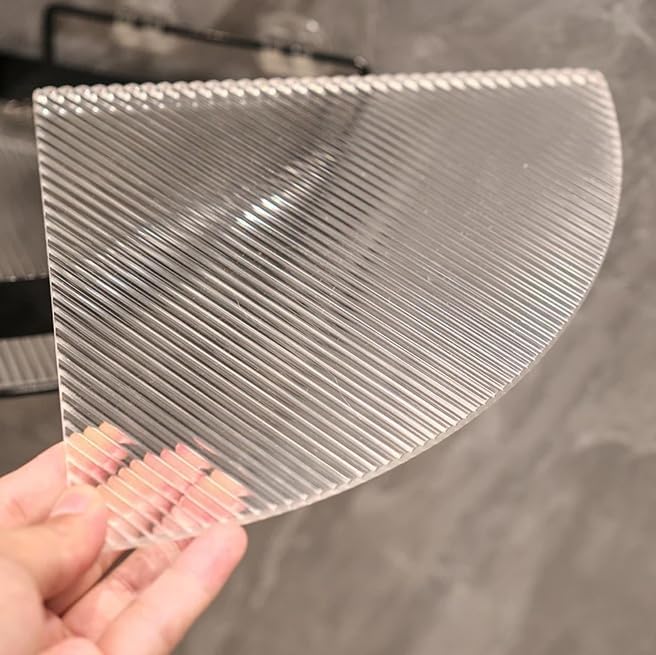 2-Pack Corner Shower Caddy - Wall Mounted Acrylic Storage Rack with Hooks, No Drilling Triangle Shelves, Metal Fence Organizer for Bathroom - Black Shower Shelf