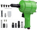 NEWTRY Professional Pneumatic Rivet Gun Air Riveting Tool Rivet Nut Setting Kit Air Power Tool Pop Rivet Gun Automatic Nail Suction (UL-500G)
