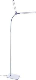 DuoLamp Floor LED Lamp - 6,000K Daylight, 2,090 Lux at 30cm, 4 Brightness Levels, Adjustable Arm, Slim Design, Perfect for Eyelash, Eyebrow, Tattooing, Salon Services - White