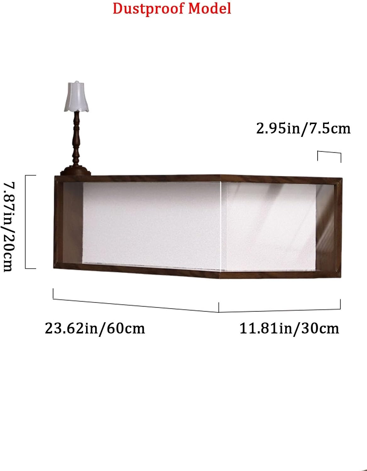 Wall Mounted Corner Shelf - Floating Shelves Save Space with Light Corner Display Shelf Stand Dustproof Storage, Heavy Duty Floating Shelves with LED Lights