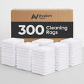 Avalon Towels Bar Towels (300 Pieces) Size 14x17 Inches – 100% Cotton, Absorbent and Reusable Cleaning Rags, Multipurpose Cleaning Towels, Terry Cloth Rags, Durable Shop Rags (White)
