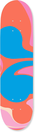 Trendy Pop Acrylic Wall Art Die-Cut Easy-to-Hang, 1 Panel 8' x 32', Flowing Air Skateboard I