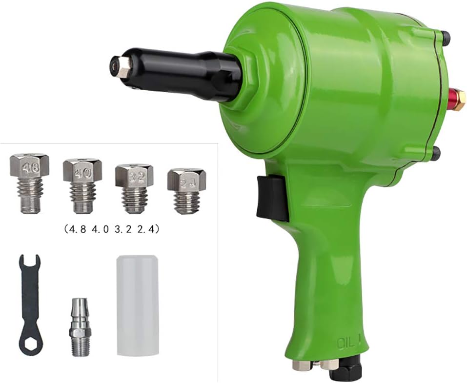 NEWTRY Professional Pneumatic Rivet Gun Air Riveting Tool Rivet Nut Setting Kit Air Power Tool Pop Rivet Gun Automatic Nail Suction (UL-600G automatic nail suction)