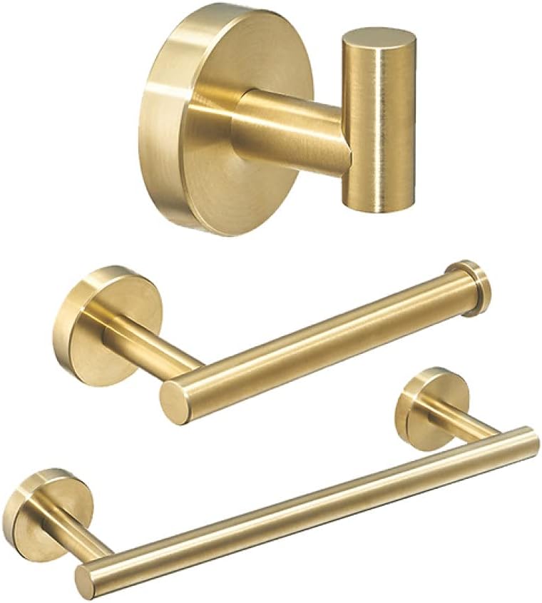 Heavy-Duty Bathroom Hardware - Chrome-Plated Towel Rack, Robe Hook & Towel Bar - Rust-Proof Bathroom Accessories(Y38124-1)