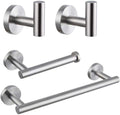 Stainless Steel Bathroom Hardware Set Robe Hook Towel Rail Bar Rack Bar Shelf Toilet Paper Holder Bathroom Accessories Sets,4pcs A Set Sliver,1