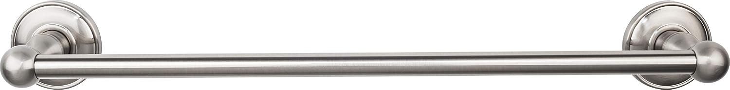 Top Knobs ED6BSND Bath Edwardian Collection 18 Inch Single Towel Bar with Smooth Backplate, Brushed Satin Nickel Finish