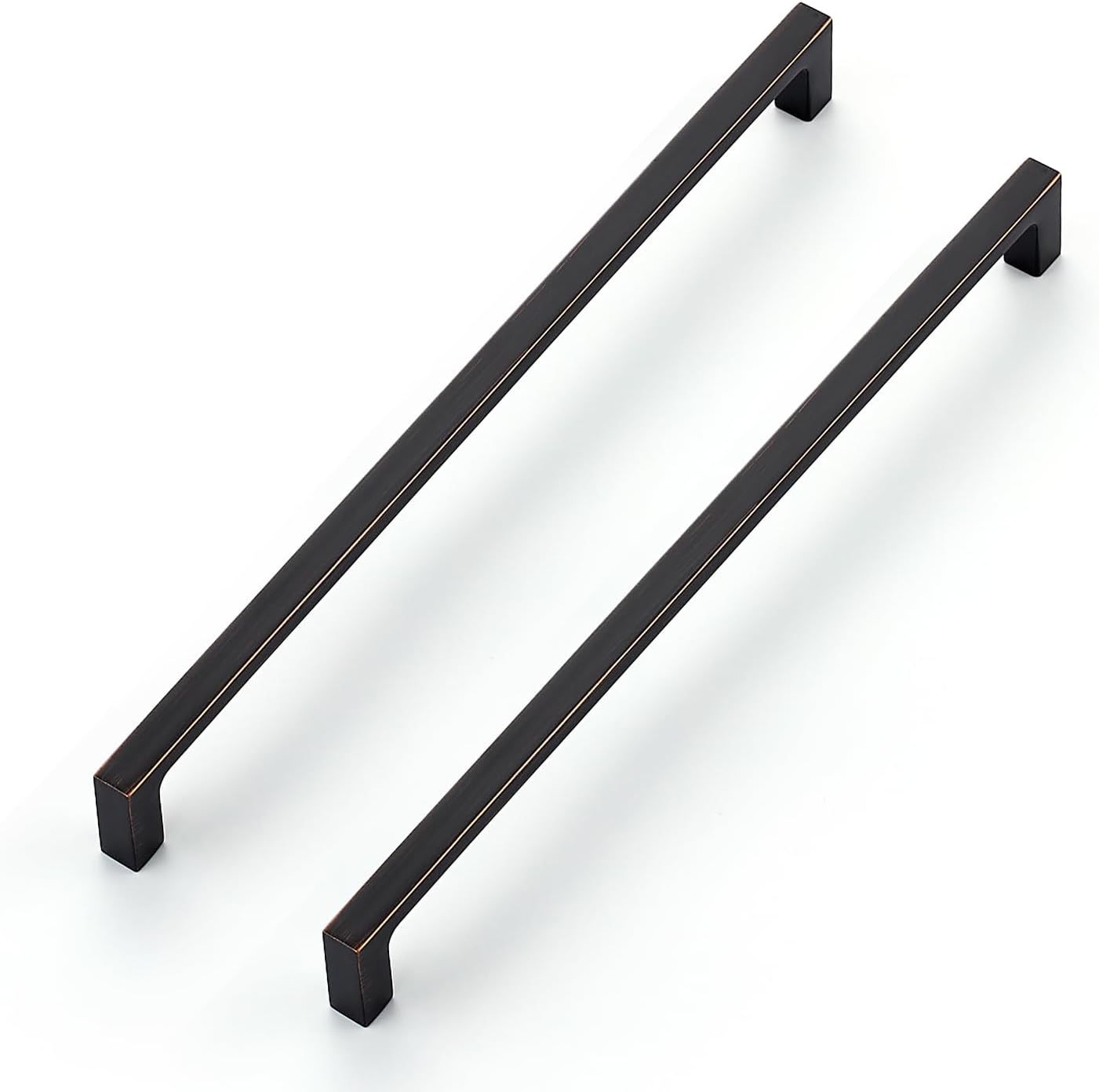 Ravinte 25-Pack 10-Inch Solid Square Cabinet Pulls - Oil-Rubbed Bronze Handles for Kitchen Cabinets & Drawers