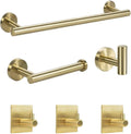 Stainless Steel Bathroom Hardware Set Robe Hook Towel Rail Bar Rack Bar Shelf Toilet Paper Holder Bathroom Accessories Sets,6pcs A Set Glod,1