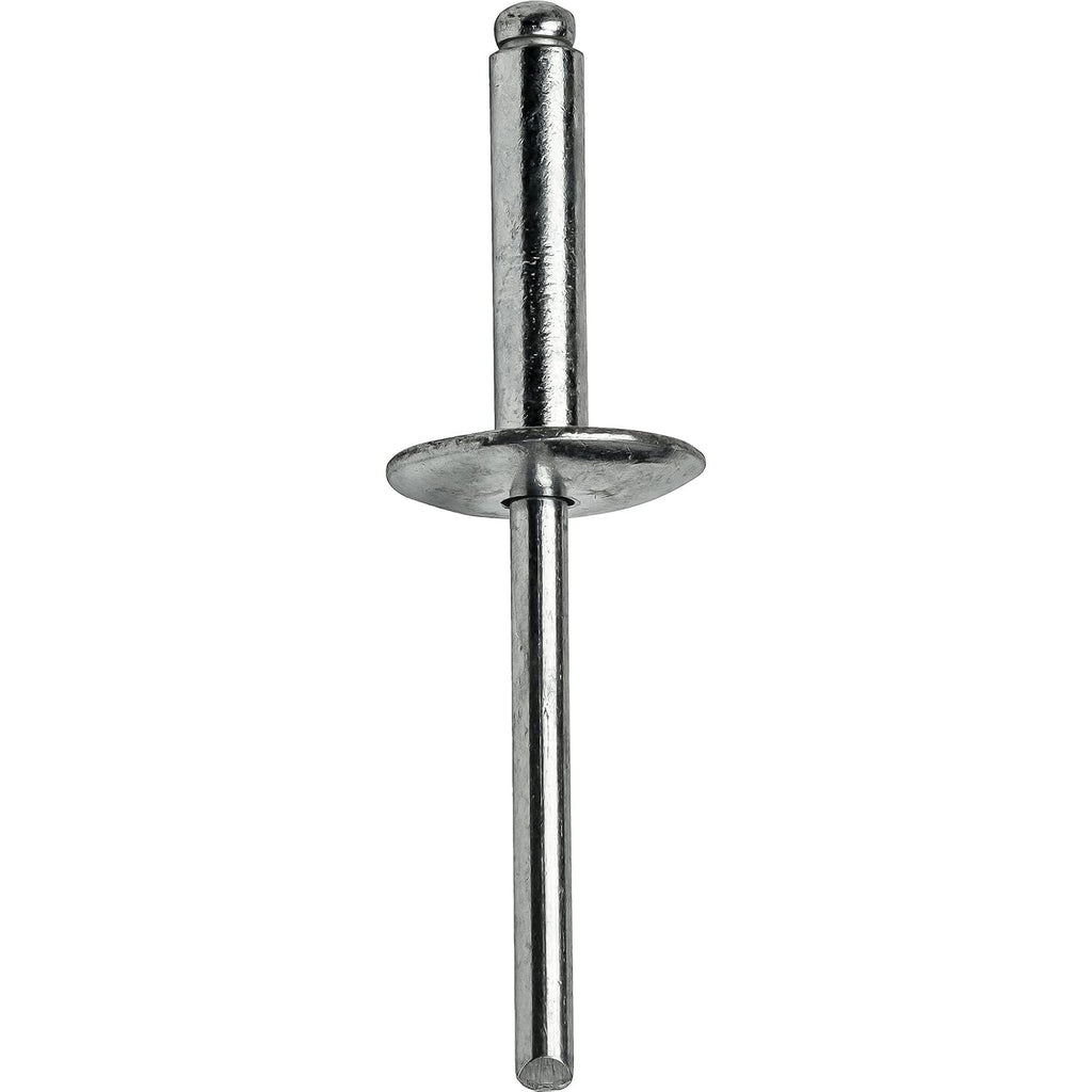 DIY Man - Large Flange Pop Rivets 3/16' x 1' Aluminum Dome Head (6-16) Blind Quantity 500 D&J