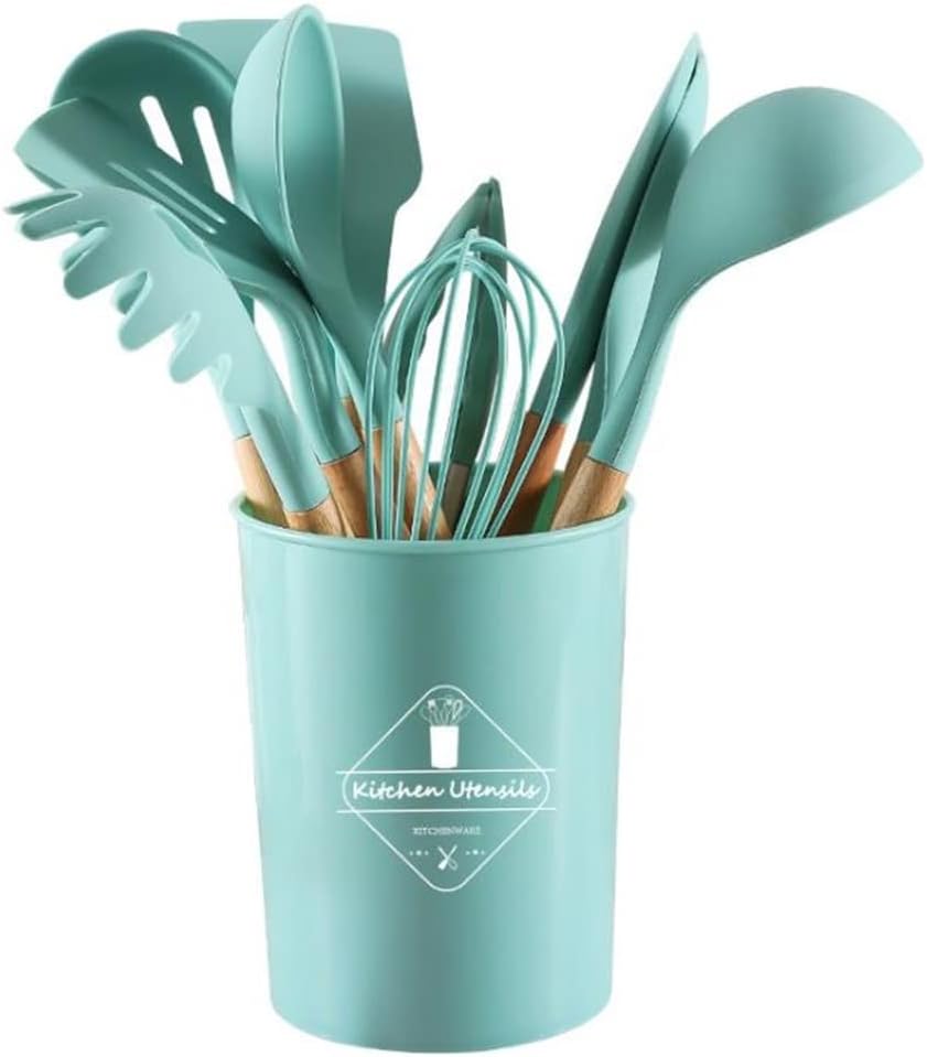 Silicone Kitchenware Cooking Utensils Set Non-stick Cookware Whisk Beaters Kitchen Cooking Tool Set(C)