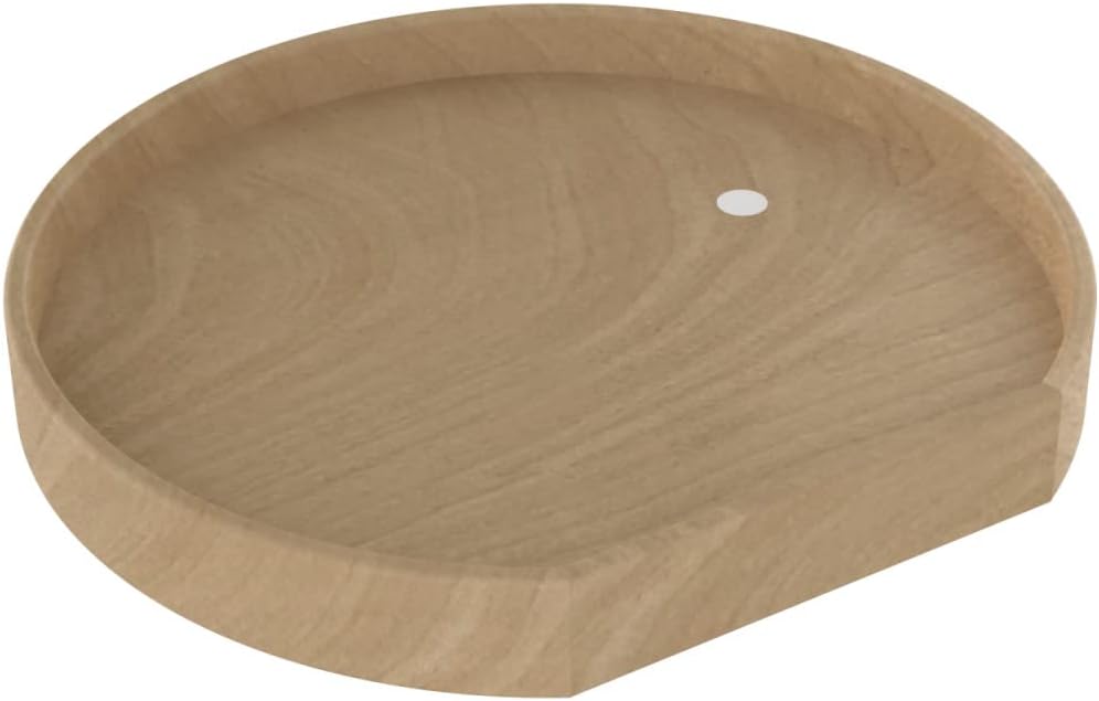 Lazy Daisy Natural Wood D-Shaped Lazy Susan for Corner Wall Cabinets w/Swivel Bearing