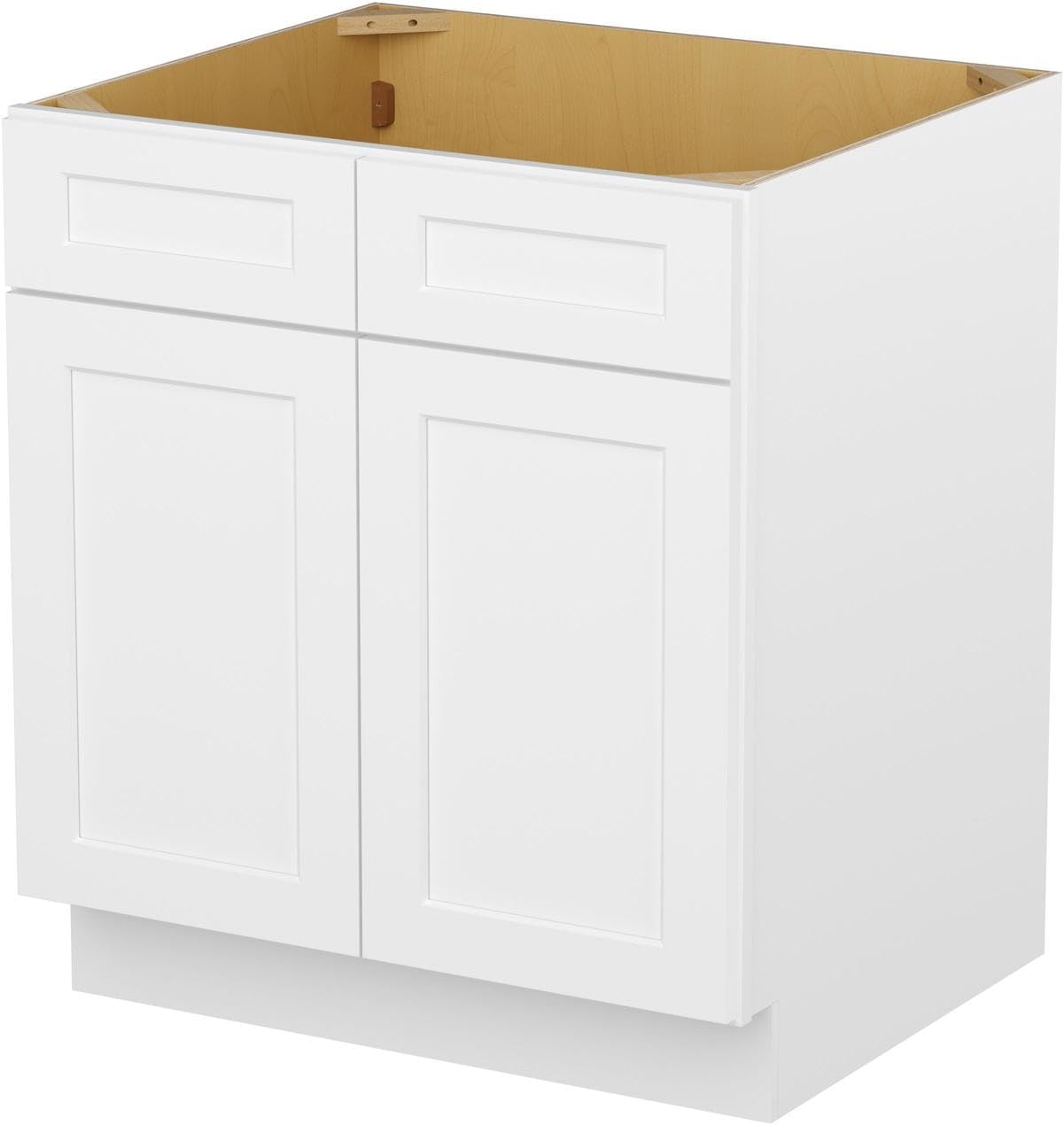 Furinno Shaker Sink Bases Kitchen Cabinet, Ready to Assemble, 24 D x 30 W x 34.5 H, White